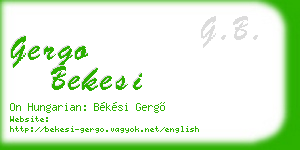 gergo bekesi business card