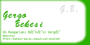 gergo bekesi business card